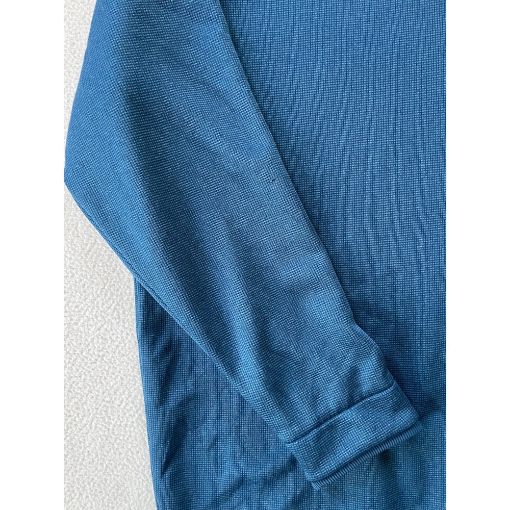 Under Armour Mens 2XL Pullover Blue Golf 1/4 Zip Textured Knit Loose Fit - Picture 9 of 15